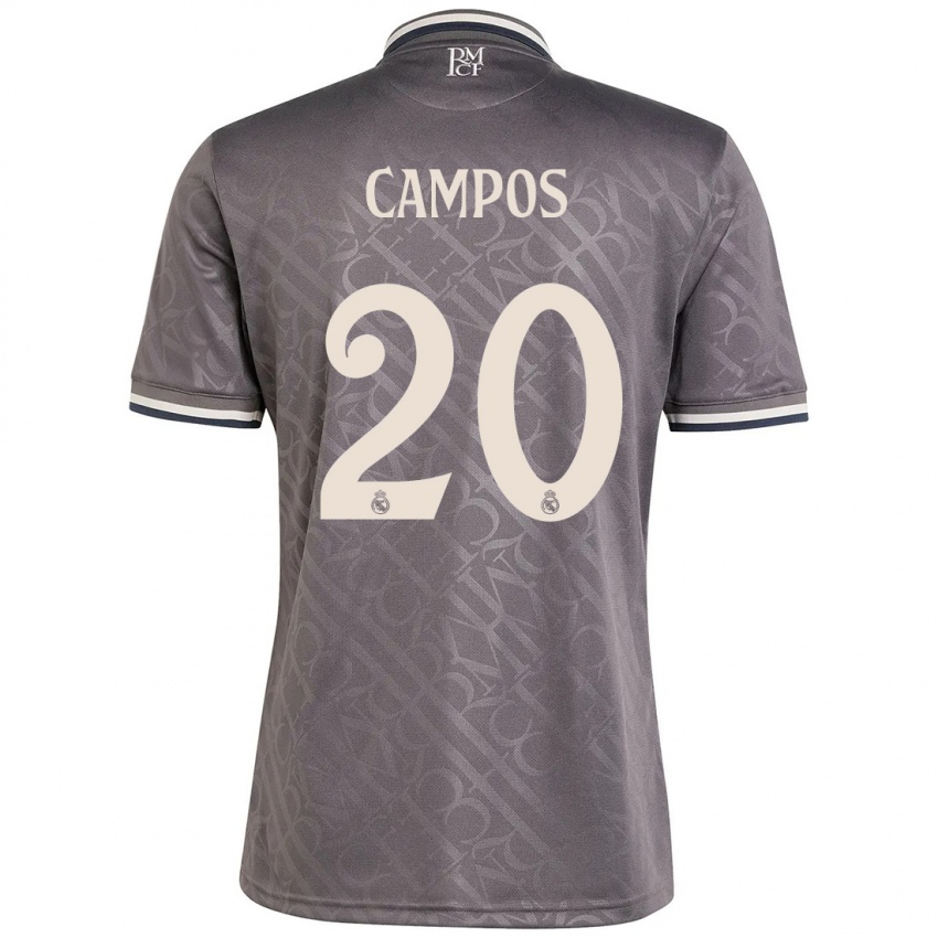 Bambino Maglia Andrés Campos #20 Antracite Kit Gara Third 2024/25 Maglietta