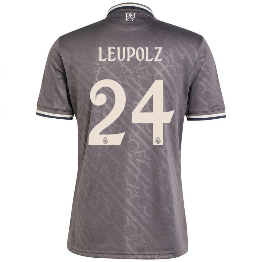 Bambino Maglia Melanie Leupolz #24 Antracite Kit Gara Third 2024/25 Maglietta