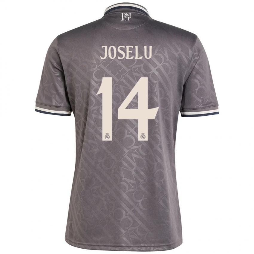 Bambino Maglia Joselu #14 Antracite Kit Gara Third 2024/25 Maglietta