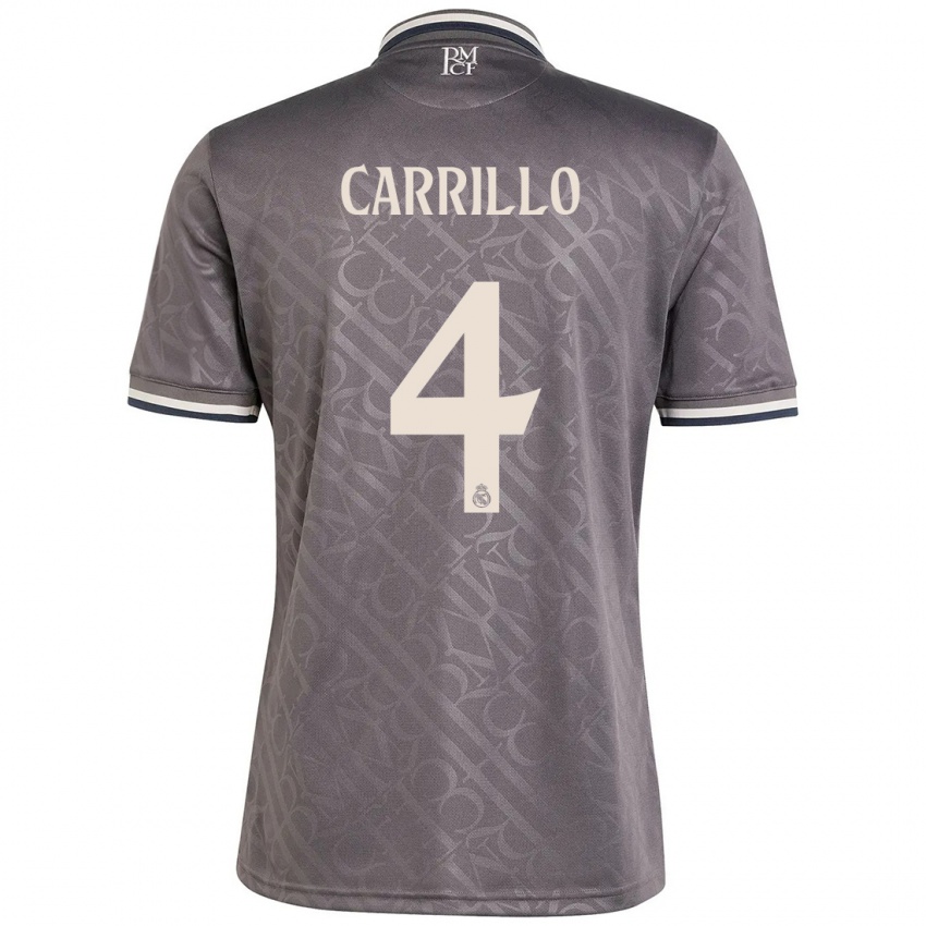 Bambino Maglia Alvaro Carrillo #4 Antracite Kit Gara Third 2024/25 Maglietta