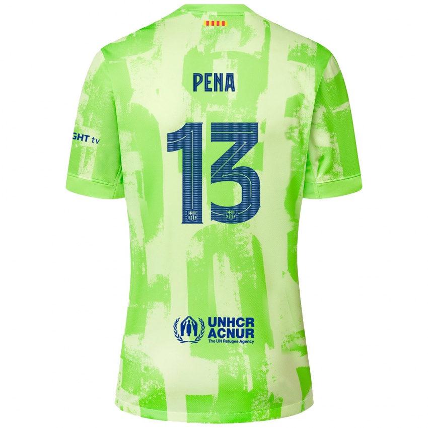 Bambino Maglia Inaki Pena #13 Lime Kit Gara Third 2024/25 Maglietta