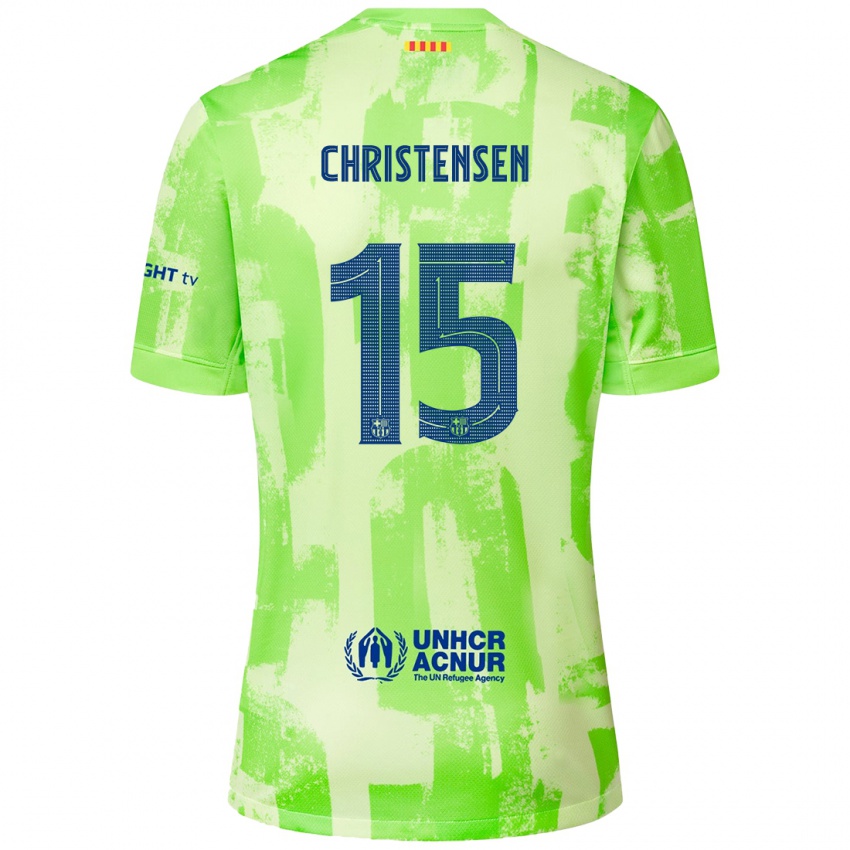 Bambino Maglia Andreas Christensen #15 Lime Kit Gara Third 2024/25 Maglietta