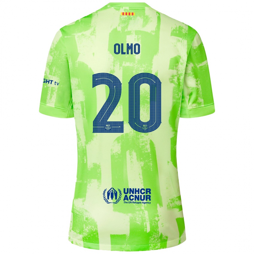 Bambino Maglia Dani Olmo #20 Lime Kit Gara Third 2024/25 Maglietta