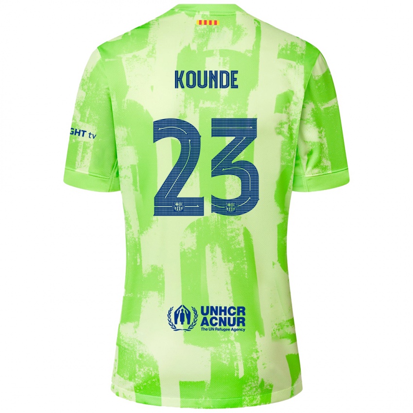 Bambino Maglia Jules Kounde #23 Lime Kit Gara Third 2024/25 Maglietta