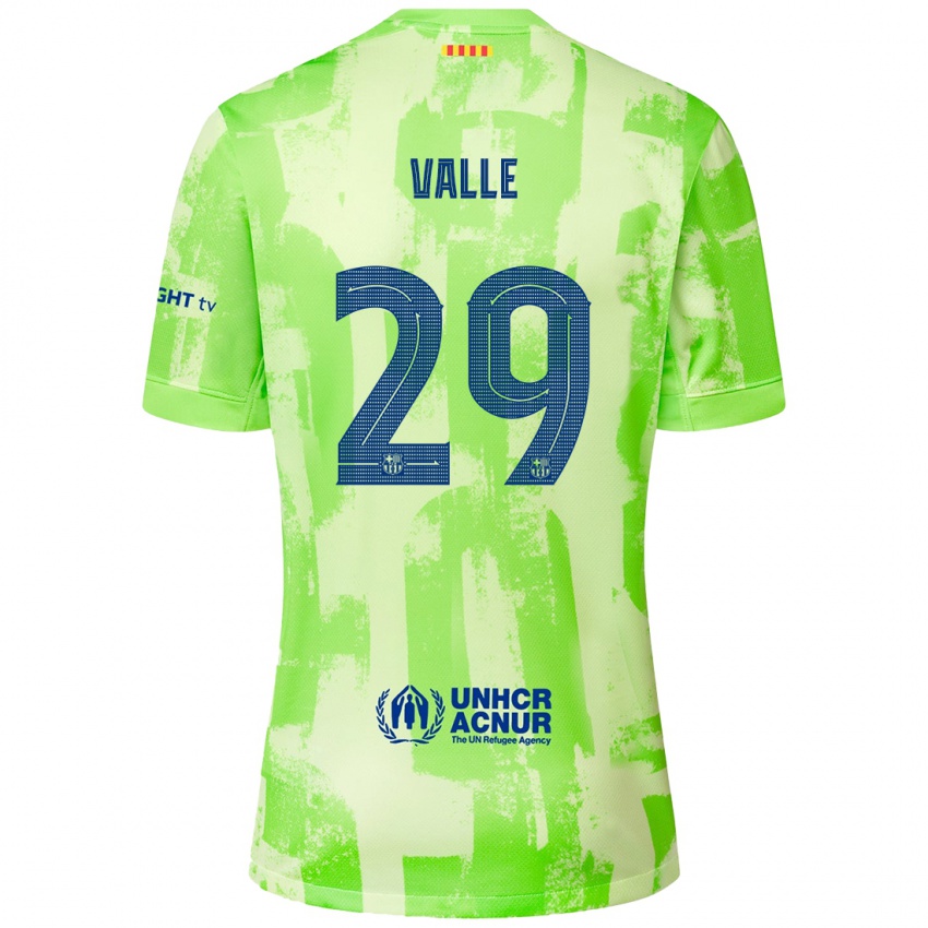 Bambino Maglia Álex Valle #29 Lime Kit Gara Third 2024/25 Maglietta