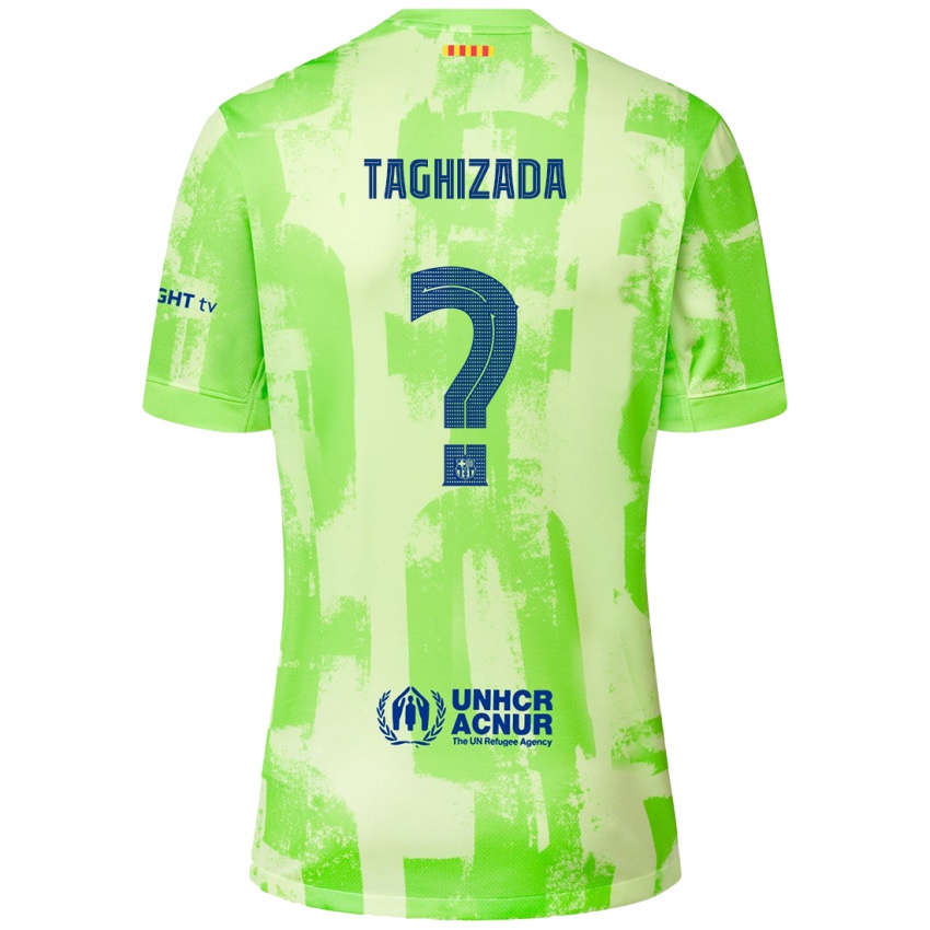 Bambino Maglia Eldar Taghizada #0 Lime Kit Gara Third 2024/25 Maglietta