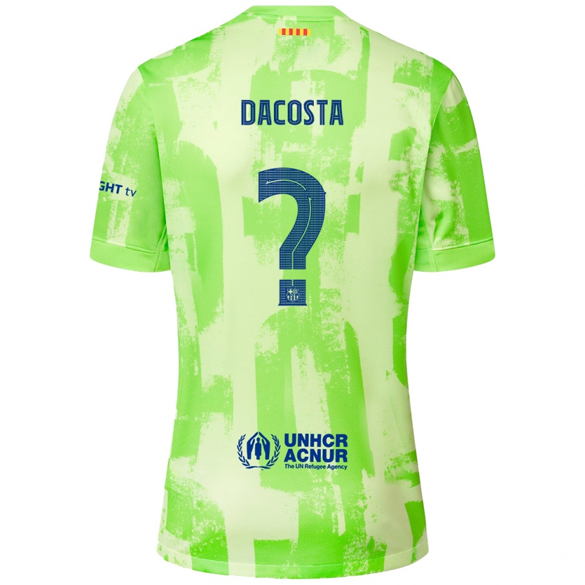 Bambino Maglia Raúl Dacosta #0 Lime Kit Gara Third 2024/25 Maglietta