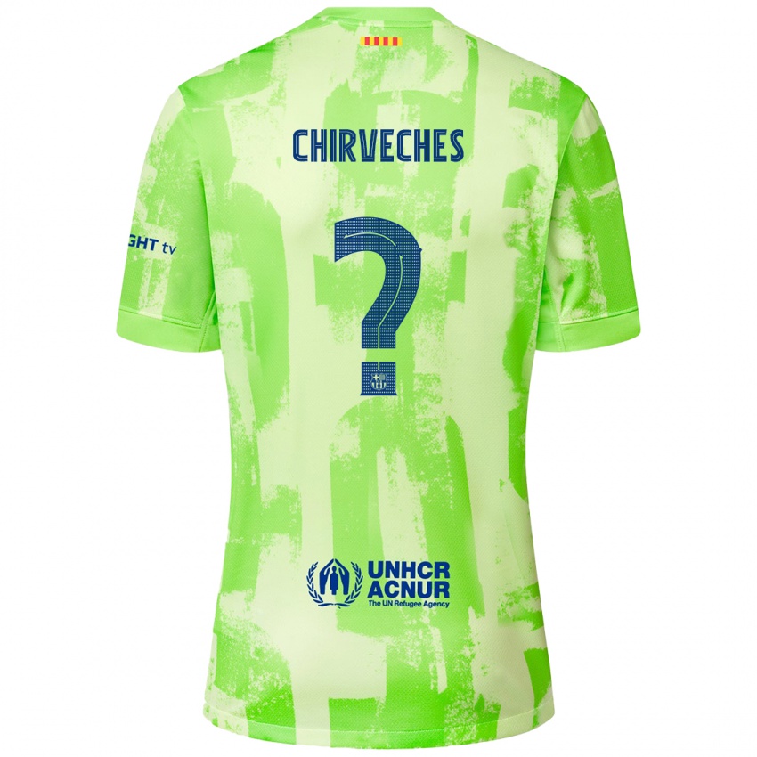 Bambino Maglia Raúl Chirveches #0 Lime Kit Gara Third 2024/25 Maglietta