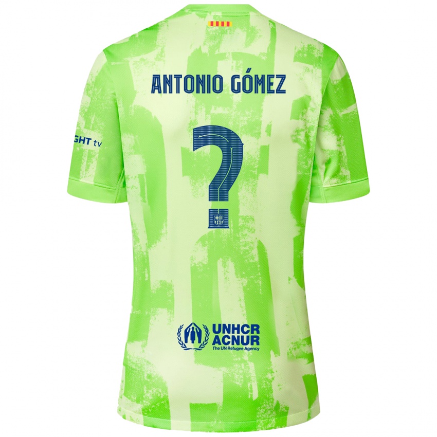 Bambino Maglia Antonio Gómez #0 Lime Kit Gara Third 2024/25 Maglietta