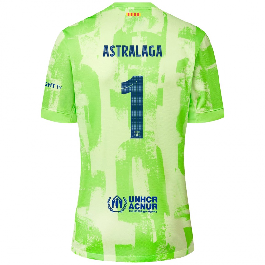 Bambino Maglia Ander Astralaga #1 Lime Kit Gara Third 2024/25 Maglietta