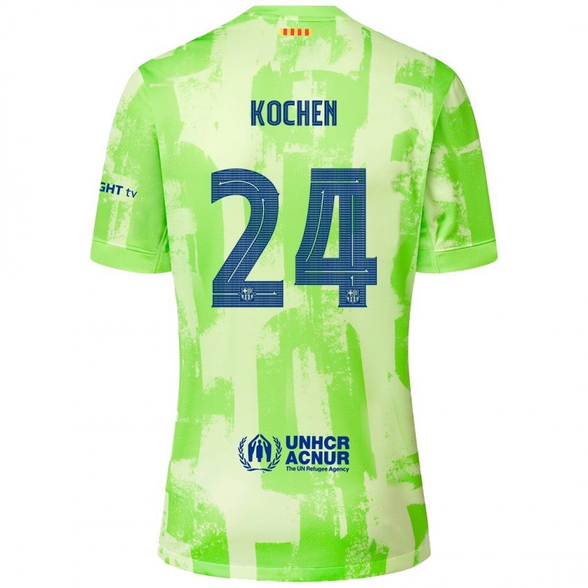 Bambino Maglia Diego Kochen #24 Lime Kit Gara Third 2024/25 Maglietta