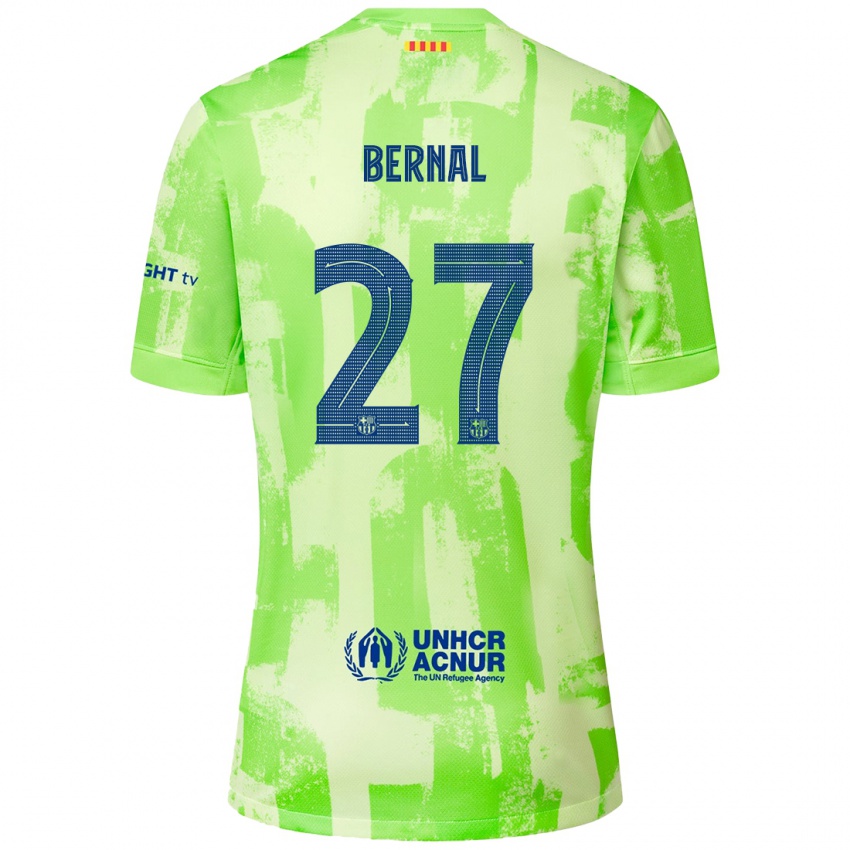 Bambino Maglia Marc Bernal #27 Lime Kit Gara Third 2024/25 Maglietta