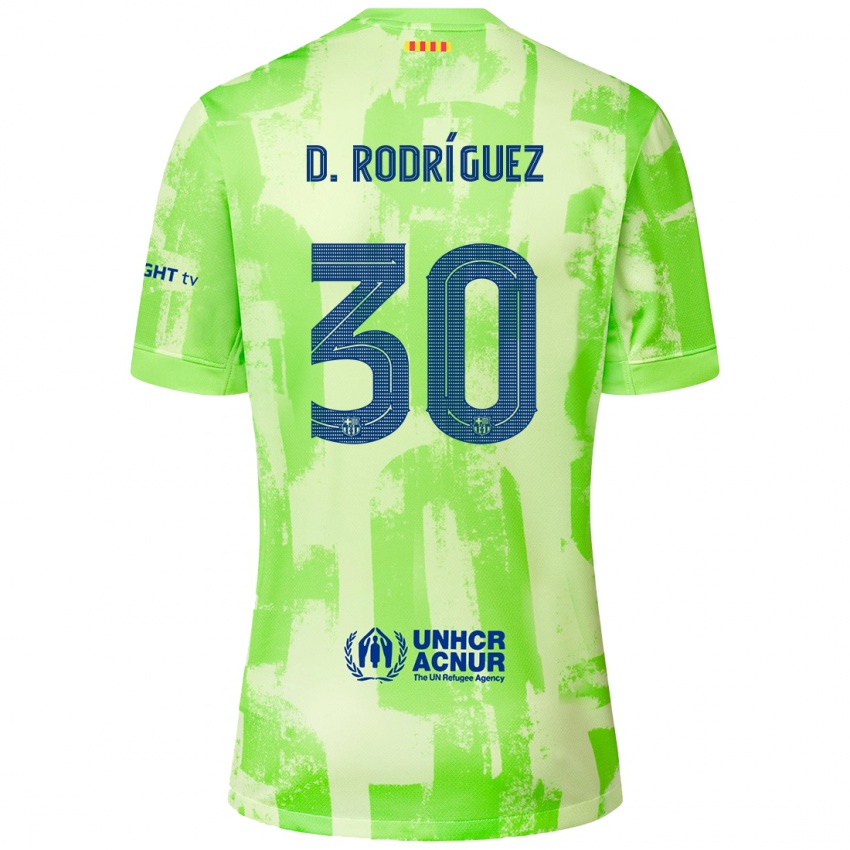 Bambino Maglia Dani Rodríguez #30 Lime Kit Gara Third 2024/25 Maglietta