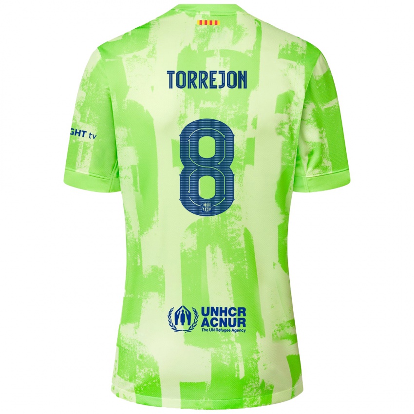 Bambino Maglia Marta Torrejón #8 Lime Kit Gara Third 2024/25 Maglietta