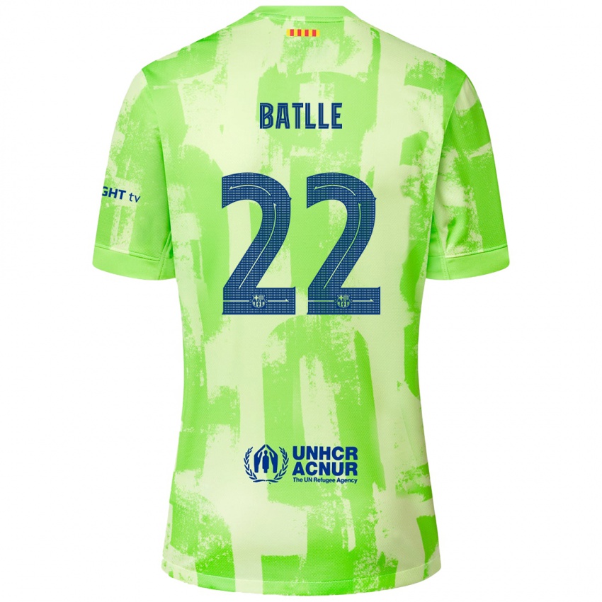 Bambino Maglia Ona Batlle #22 Lime Kit Gara Third 2024/25 Maglietta