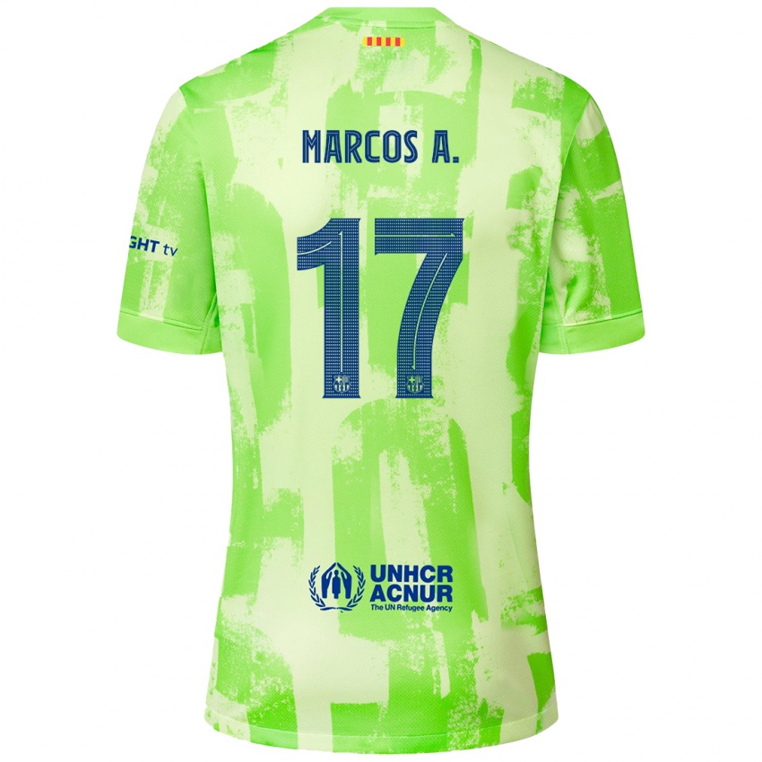 Bambino Maglia Marcos Alonso #17 Lime Kit Gara Third 2024/25 Maglietta