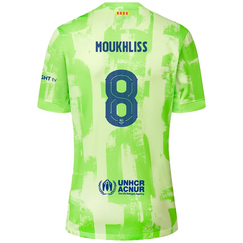 Bambino Maglia Moha Moukhliss #8 Lime Kit Gara Third 2024/25 Maglietta