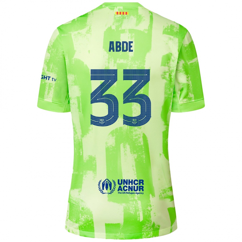 Bambino Maglia Ez Abde #33 Lime Kit Gara Third 2024/25 Maglietta