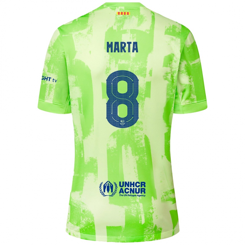 Bambino Maglia Marta Torrejon #8 Lime Kit Gara Third 2024/25 Maglietta