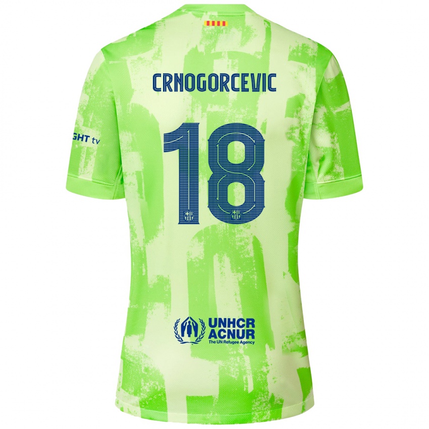 Bambino Maglia Ana-Maria Crnogorcevic #18 Lime Kit Gara Third 2024/25 Maglietta