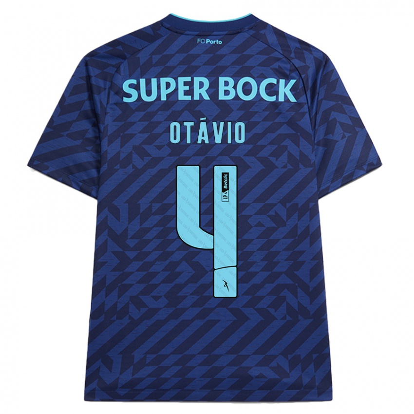 Bambino Maglia Otávio #4 Blu Navy Kit Gara Third 2024/25 Maglietta