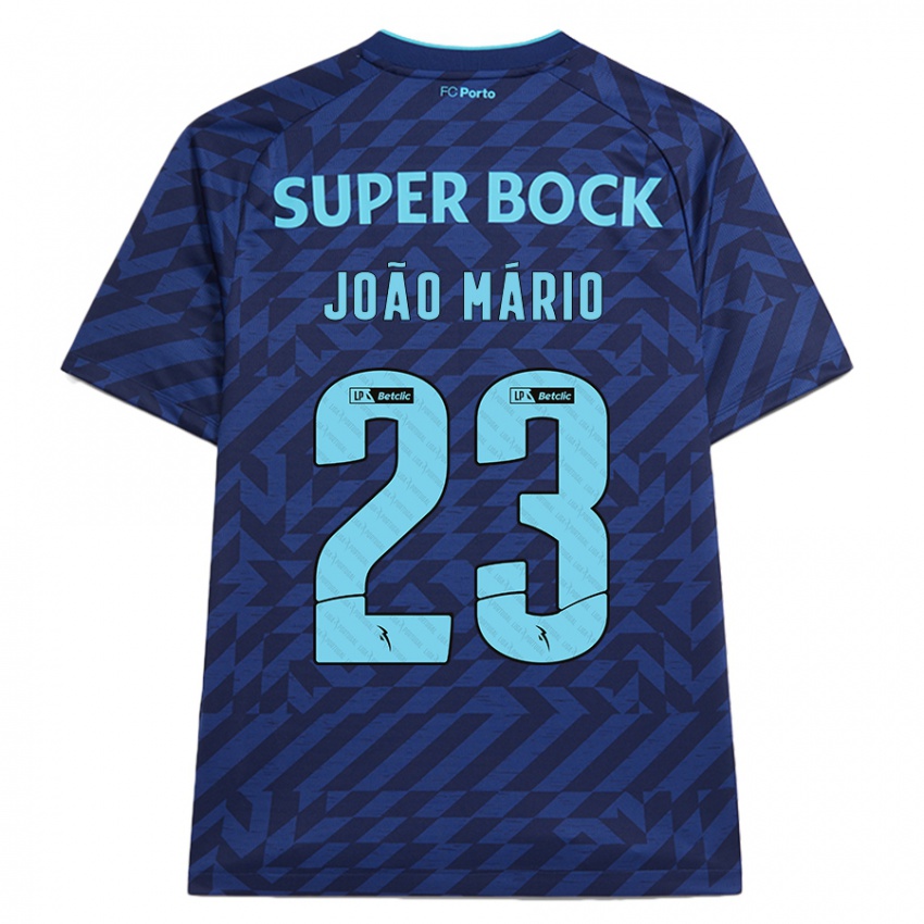 Bambino Maglia João Mário #23 Blu Navy Kit Gara Third 2024/25 Maglietta