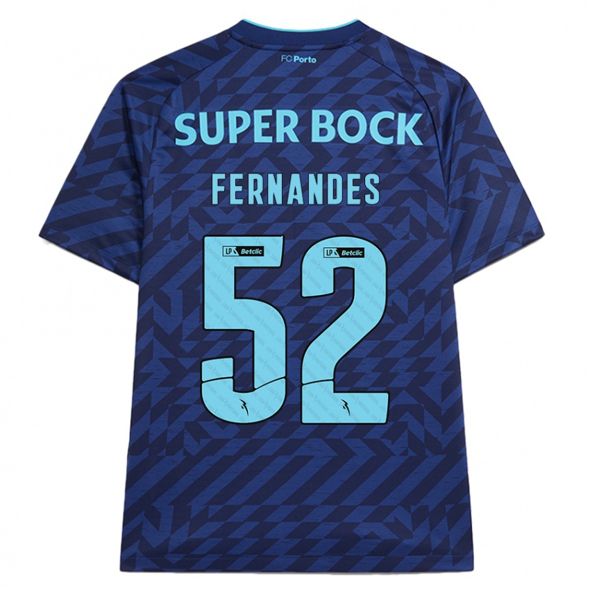 Bambino Maglia Martim Fernandes #52 Blu Navy Kit Gara Third 2024/25 Maglietta