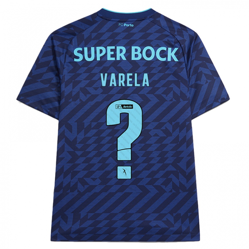 Bambino Maglia Cardoso Varela #0 Blu Navy Kit Gara Third 2024/25 Maglietta