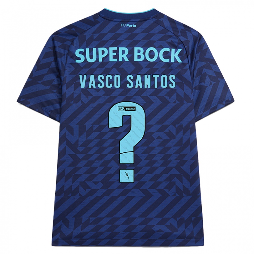 Bambino Maglia Vasco Santos #0 Blu Navy Kit Gara Third 2024/25 Maglietta