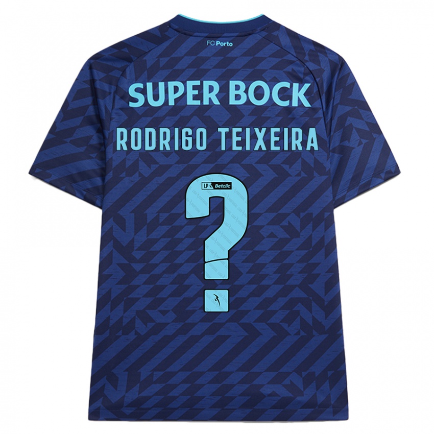 Bambino Maglia Rodrigo Teixeira #0 Blu Navy Kit Gara Third 2024/25 Maglietta