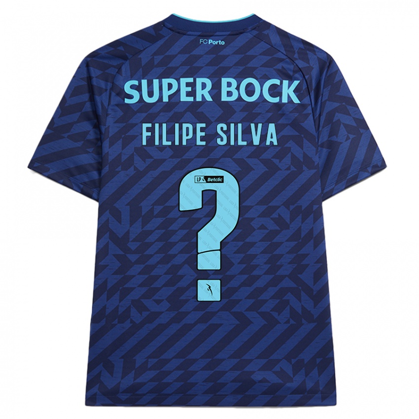 Bambino Maglia Filipe Silva #0 Blu Navy Kit Gara Third 2024/25 Maglietta