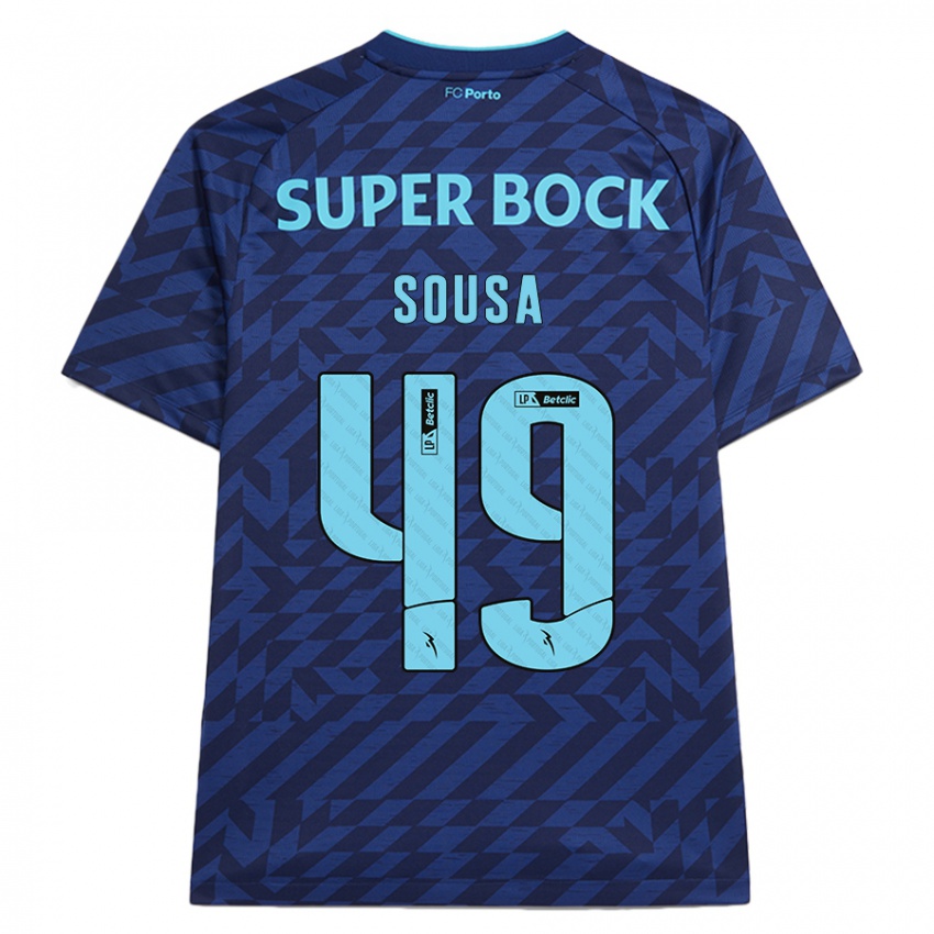 Bambino Maglia Gonçalo Sousa #49 Blu Navy Kit Gara Third 2024/25 Maglietta