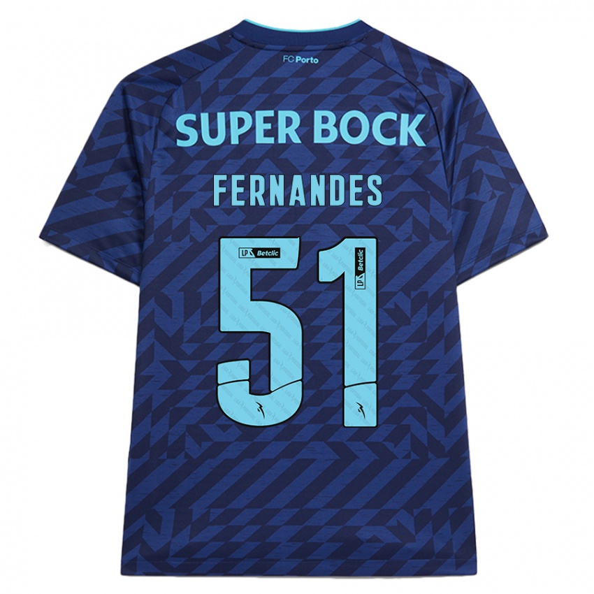 Bambino Maglia Diogo Fernandes #51 Blu Navy Kit Gara Third 2024/25 Maglietta