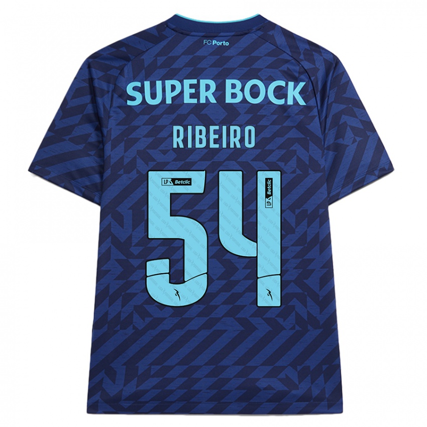 Bambino Maglia António Ribeiro #54 Blu Navy Kit Gara Third 2024/25 Maglietta