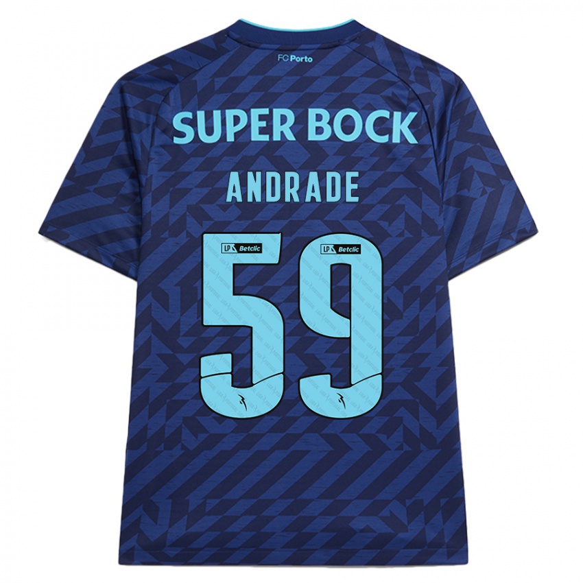 Bambino Maglia Tiago Andrade #59 Blu Navy Kit Gara Third 2024/25 Maglietta