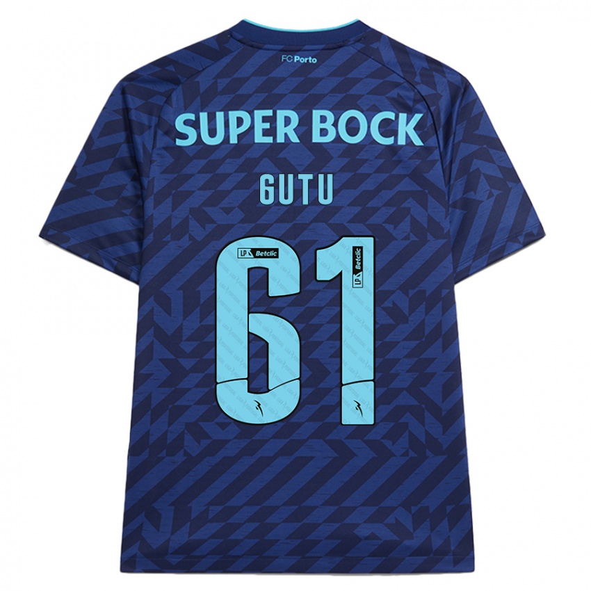 Bambino Maglia Denis Gutu #61 Blu Navy Kit Gara Third 2024/25 Maglietta