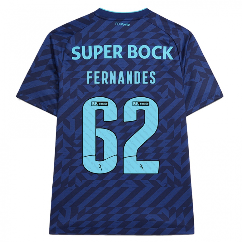 Bambino Maglia Rodrigo Fernandes #62 Blu Navy Kit Gara Third 2024/25 Maglietta