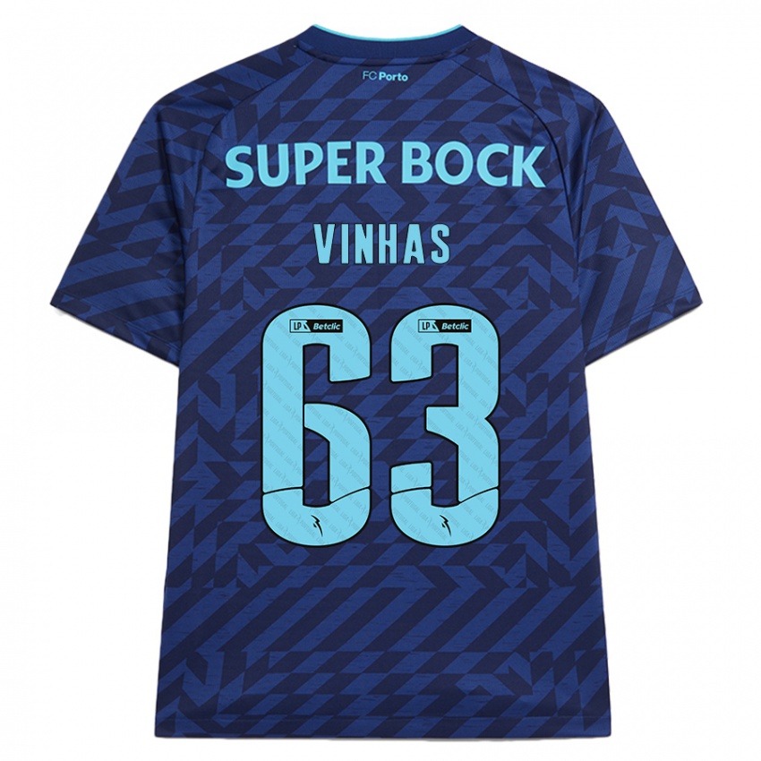 Bambino Maglia David Vinhas #63 Blu Navy Kit Gara Third 2024/25 Maglietta