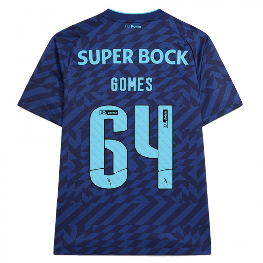 Bambino Maglia Luís Gomes #64 Blu Navy Kit Gara Third 2024/25 Maglietta