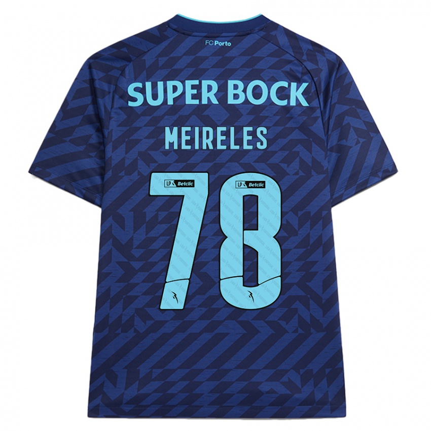 Bambino Maglia Jorge Meireles #78 Blu Navy Kit Gara Third 2024/25 Maglietta