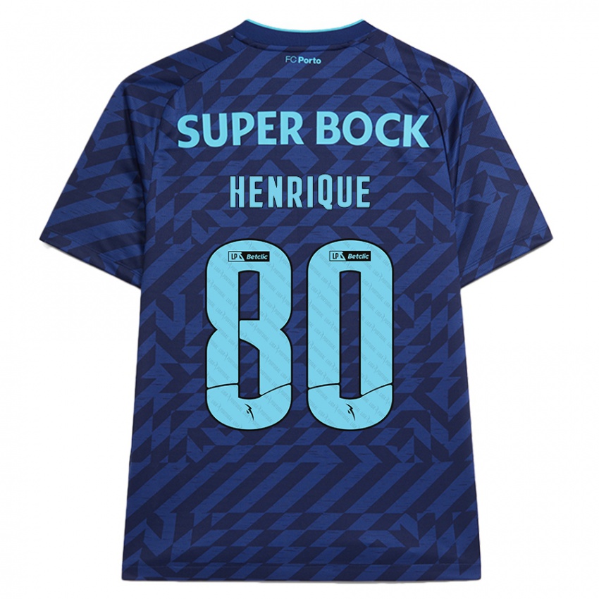 Bambino Maglia Kaio Henrique #80 Blu Navy Kit Gara Third 2024/25 Maglietta