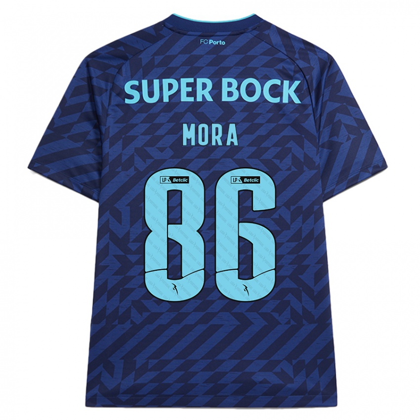 Bambino Maglia Rodrigo Mora #86 Blu Navy Kit Gara Third 2024/25 Maglietta