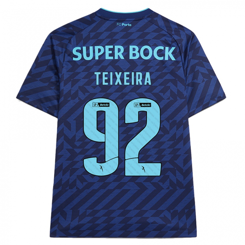 Bambino Maglia João Teixeira #92 Blu Navy Kit Gara Third 2024/25 Maglietta