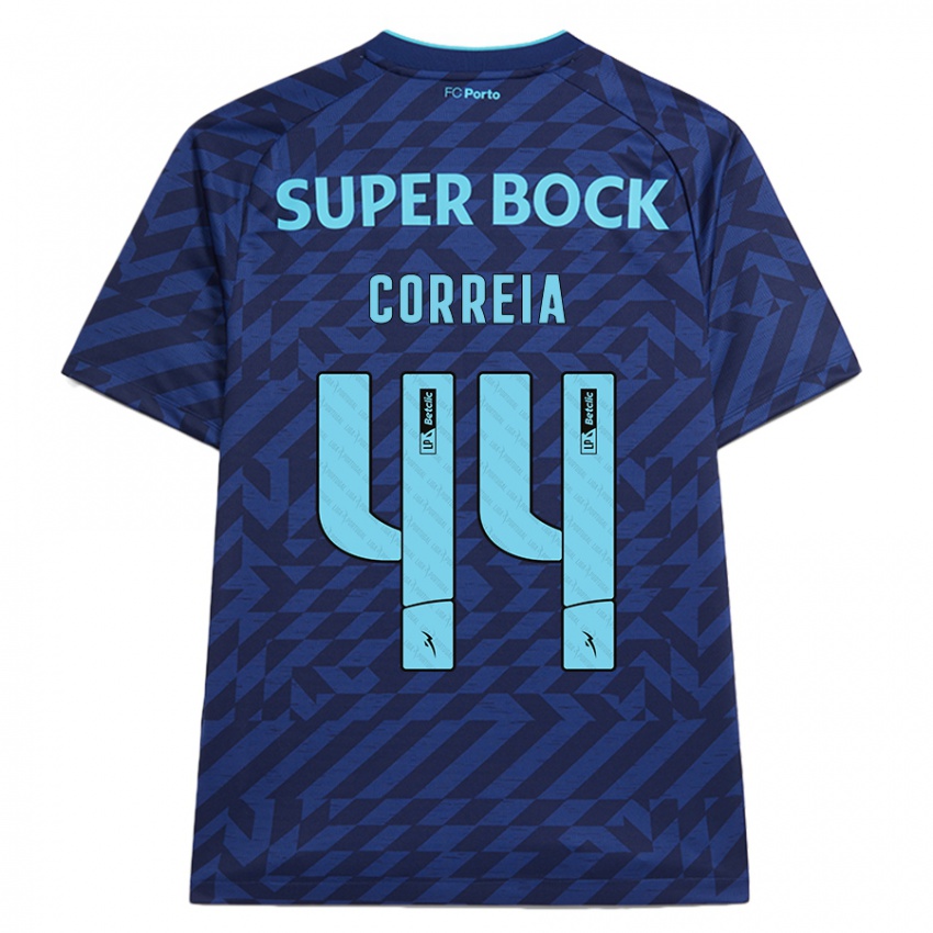 Bambino Maglia Romain Correia #44 Blu Navy Kit Gara Third 2024/25 Maglietta