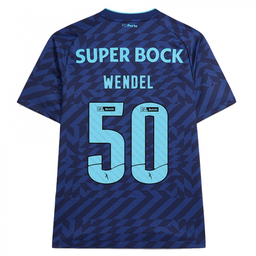 Bambino Maglia Wendel #50 Blu Navy Kit Gara Third 2024/25 Maglietta