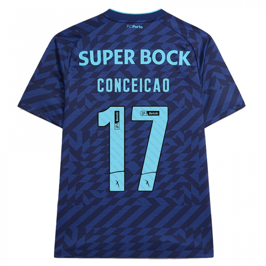 Bambino Maglia Rodrigo Conceicao #17 Blu Navy Kit Gara Third 2024/25 Maglietta