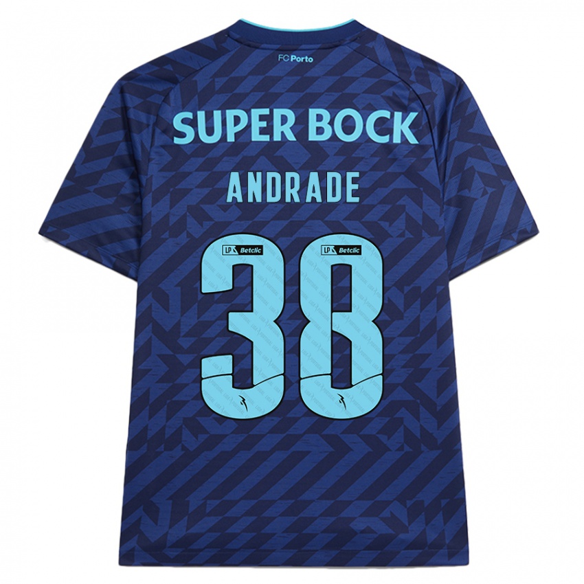 Bambino Maglia Fernando Andrade #38 Blu Navy Kit Gara Third 2024/25 Maglietta