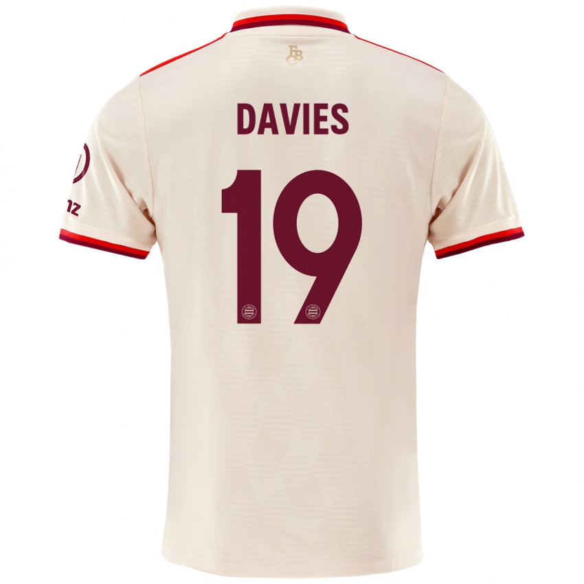 Bambino Maglia Alphonso Davies #19 Lino Kit Gara Third 2024/25 Maglietta