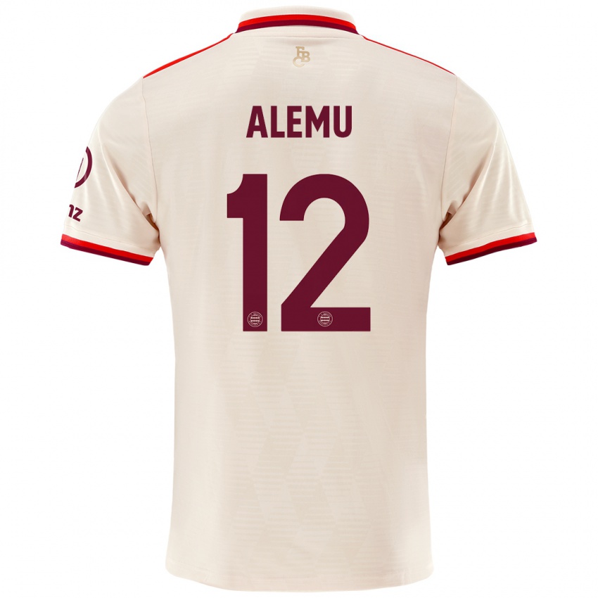 Bambino Maglia Liul Alemu #12 Lino Kit Gara Third 2024/25 Maglietta