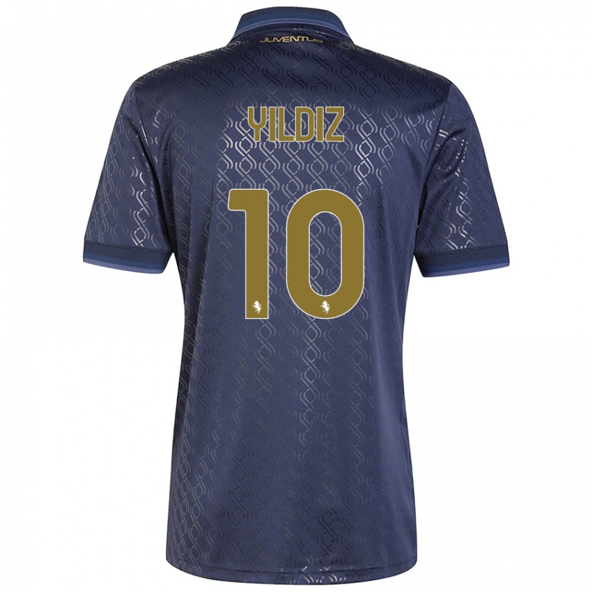 Bambino Maglia Kenan Yildiz #10 Blu Navy Kit Gara Third 2024/25 Maglietta